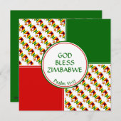 ZIMBABWE VLAG Custom Birthday Greeting Feestdagenkaart (Voorkant / Achterkant)