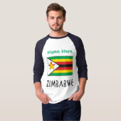 Zimbabwe Vlag Groen Gepersonaliseerde Mannen T-shirt (Voorkant volledig)