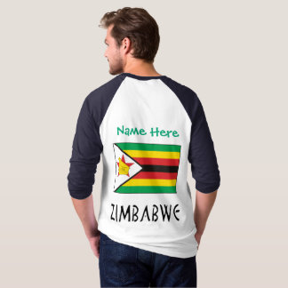 Zimbabwe Vlag Groen Gepersonaliseerde Mannen T-shirt