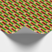 Zimbabwe vlag honingraat inpakpapier (Hoek)
