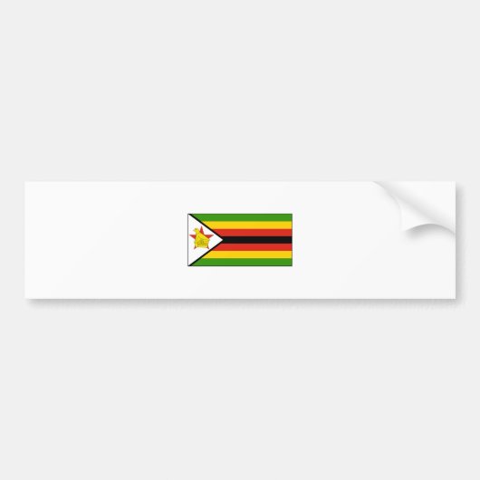 Zimbabwe VLAG Internationaal Bumpersticker (Voorkant)