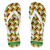 ZIMBABWE VLAG Patriottisch Gepersonaliseerd Zimbab Teenslippers (Voetbed)