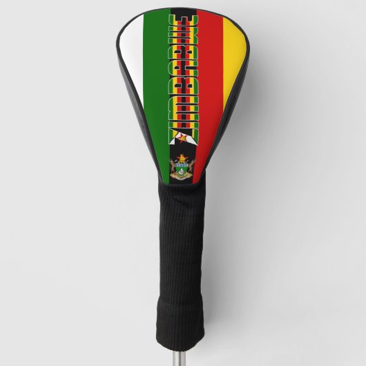 Zimbabwe vlag prachtig patriottisch golfheadcover (Voorkant)