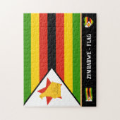 Zimbabwe vlag & Zimbabwe land / Zimbabwe Legpuzzel (Verticaal)