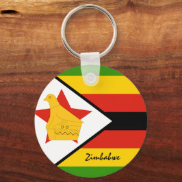 Zimbabwe Vlag & Zimbabwe Vakantie, patriotten/spor Sleutelhanger