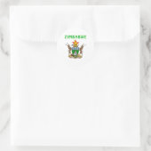 zimbabwe wapen ronde sticker (Tas)