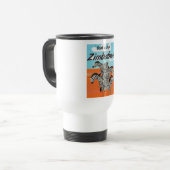 Zimbabwe Zebra vintage reisposter Reisbeker (Voorkant links)