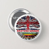 Zimbabwe Zimbabwaans Verenigd Koninkrijk - Britse  Ronde Button 5,7 Cm (Voorkant /achterkant)