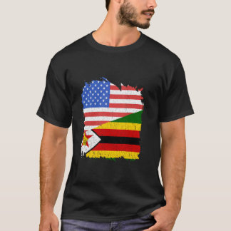 Zimbabwe Zimbabwaanse Roots VS Amerika Zimbabwaans T-shirt