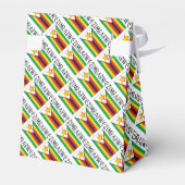 Zimbabwe Zimbabwaanse vlag betegeld gepersonalisee Bedankdoosjes (Achterkant)