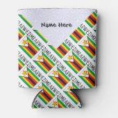 Zimbabwe Zimbabwaanse vlag betegeld gepersonalisee Blikjeskoeler (Voorkant)