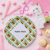 Zimbabwe Zimbabwaanse vlag betegeld gepersonalisee Papieren Bordje (Feest)