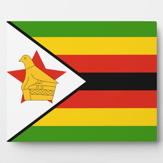 Zimbabwe - Zimbabwaanse vlag Fotoplaat (Voorkant)