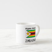 Zimbabwe Zimbabwaanse vlag gepersonaliseerd Espresso Kop (Voorkant rechts)