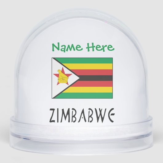 Zimbabwe Zimbabwaanse vlag groen gepersonaliseerd Sneeuwbol (Voorkant)