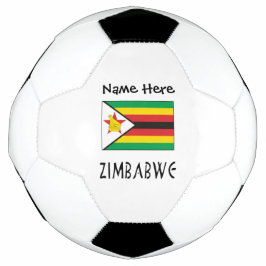 Zimbabwe Zimbabwaanse Vlag Zwart Gepersonaliseerde Voetbal