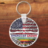 Zimbabwe Zimbabwe Zimbabwaans Amerikaans VS Vereni Sleutelhanger (Voorkant)