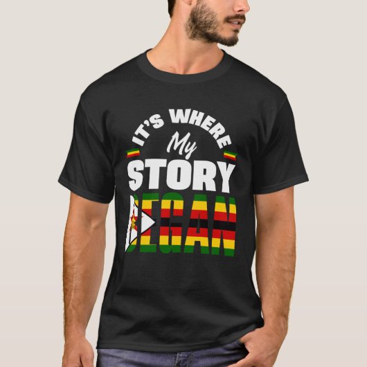 Zimbabwe Zimbabwe Zimbabwaanse vlag zijn waar mijn T-shirt (Voorkant)