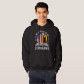 Zimbabwean American Patriot Grown Flag Humor Hoodie (Voorkant volledig)