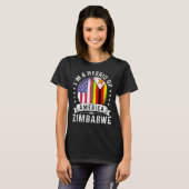 Zimbabwean American Patriot Grown Flag Humor T-shirt (Voorkant volledig)
