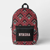 Zimbabwean Traditional Jira reRetso African  Bedrukte Rugzak (Voorkant)