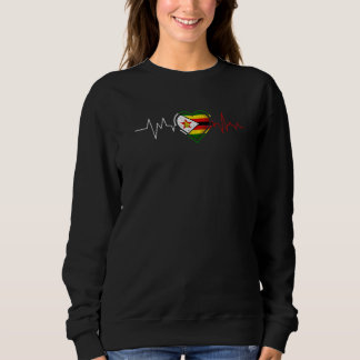 Zimbabweans Heartbeat Zimbabwe Flag Mens Womens Ki Trui