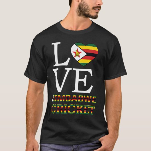 Zimbabwes Cricket Voor Mannen T-shirt (Voorkant)
