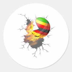 Zimbwe-cricketfans kit-trui cadeau Zimbweaans cric Ronde Sticker