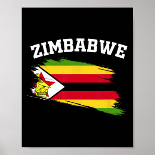 Zimbwe-souvenirs Harare Vakantie Afrika Zimbweaans Poster