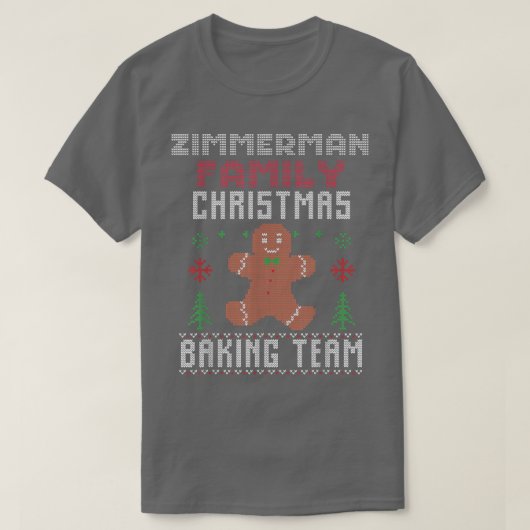 Zimmerman Familie - Kerstbaking Team Matching gi T-shirt (Design voorkant)