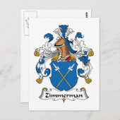 Zimmerman Family Crest Briefkaart (Voorkant / Achterkant)
