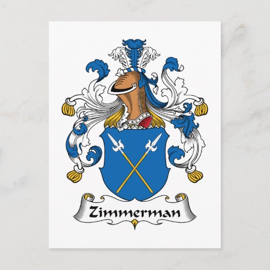 Zimmerman Family Crest Briefkaart (Voorkant)