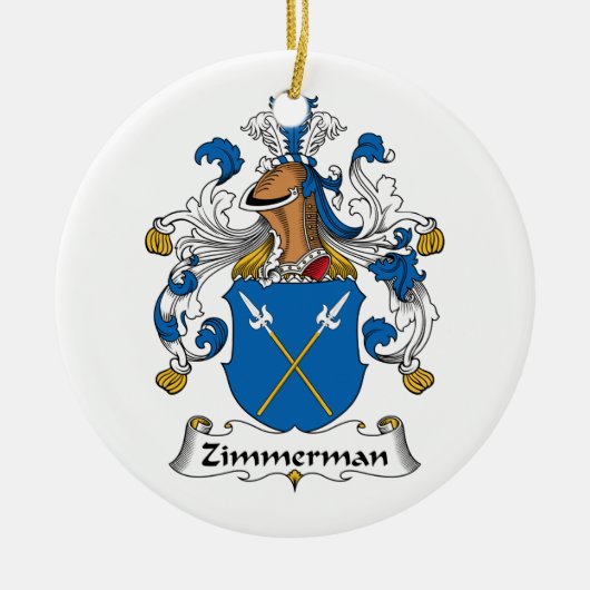 Zimmerman Family Crest Keramisch Ornament (Voorkant)
