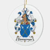 Zimmerman Family Crest Keramisch Ornament (Links)