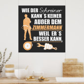 Zimmermann, Zimmerer, Zimmerleute. Lustijger Spruc Poster (Keuken)
