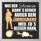 Zimmermann, Zimmerer, Zimmerleute. Lustijger Spruc Poster (Voorkant)