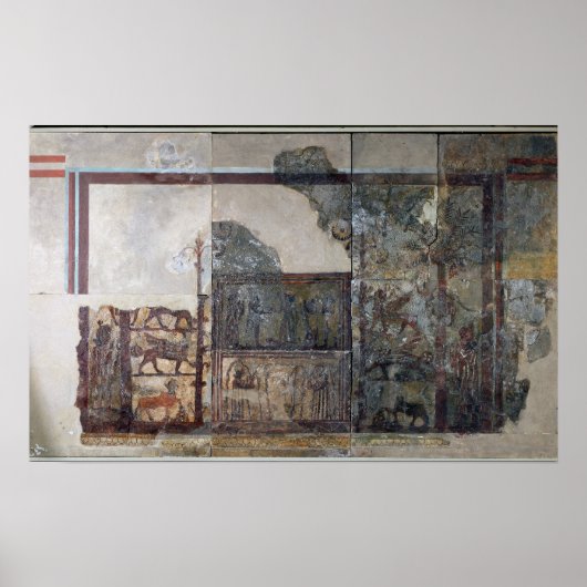 Zimri-Lim, koning van Mari, voor Goddess Ishtar Poster (Voorkant)