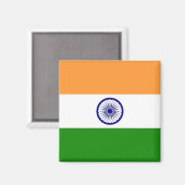 zIN001 Indische VLAG India, Fridge Magnet (Voorkant / Achterkant)