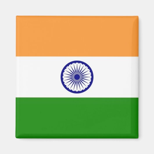 zIN001 Indische VLAG India, Fridge Magnet (Voorkant)