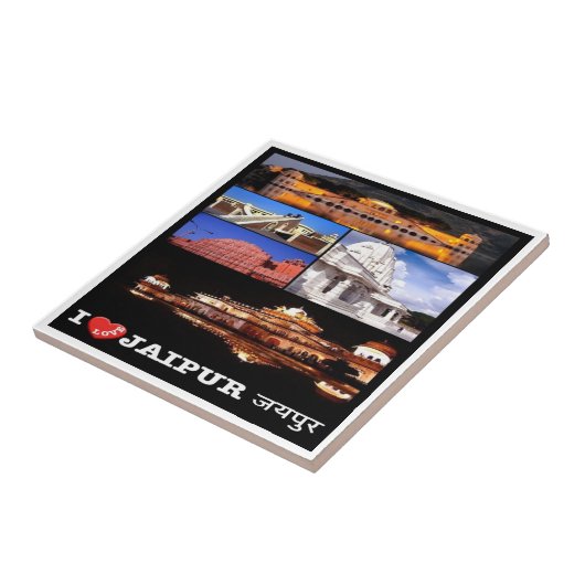 zIN003 i love JAIPUR India, Asia, Tegeltje (Zijkant)