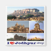 zIN006 hou ik van JODHPUR, India, Azië, Fridge Magneet (Voorkant)