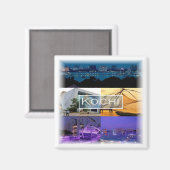 zIN007 KOCHI, India, Azië, Fridge Magneet (Voorkant / Achterkant)