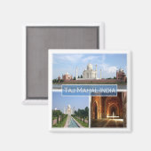 zIN010 THE TAJ MAHAL, India, Azië, Fridge Magneet (Voorkant / Achterkant)