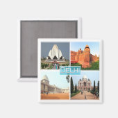 zIN013 DELHI, India, Azië, Fridge Magneet (Voorkant / Achterkant)