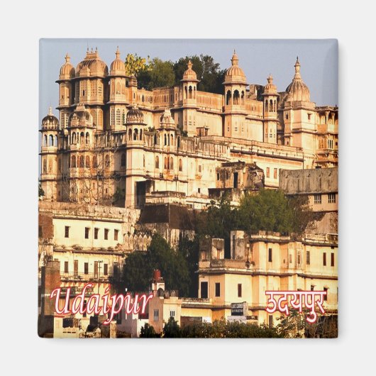 zIN016 UDAIPUR City Palace, India, Azië Magneet (Voorkant)
