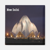 zIN023 LOTUS TEMPLE New Delhi, India, Fridge Magneet (Voorkant)