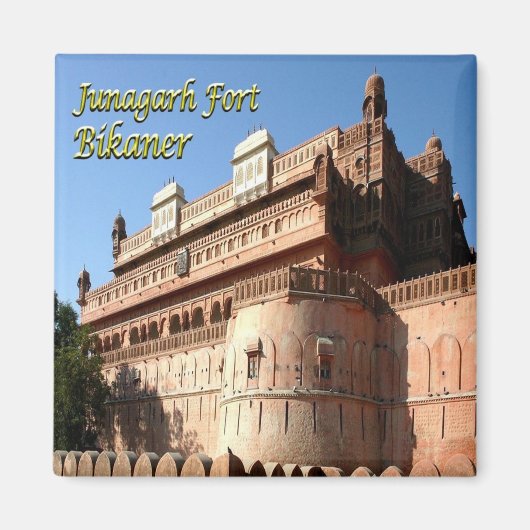 zIN031 JUNAGARH FORT BIKANER, India, Fridge Magneet (Voorkant)