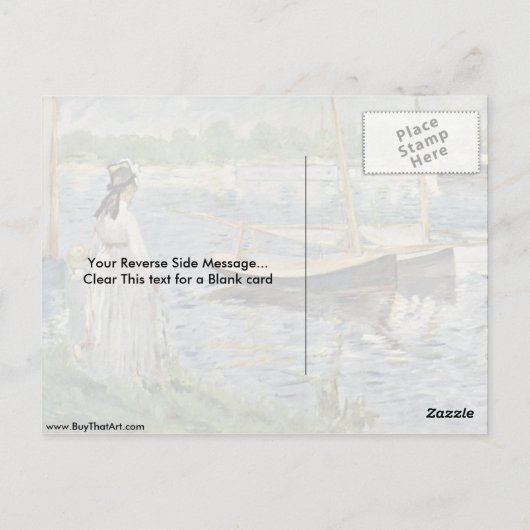 Zin in Argenteuil door Edouard Manet Briefkaart (Achterkant)