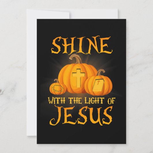 Zin met het licht van Jezus Christelijke Halloween Kaart (Voorkant)