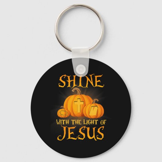 Zin met het licht van Jezus Christelijke Halloween Sleutelhanger (Voorkant)